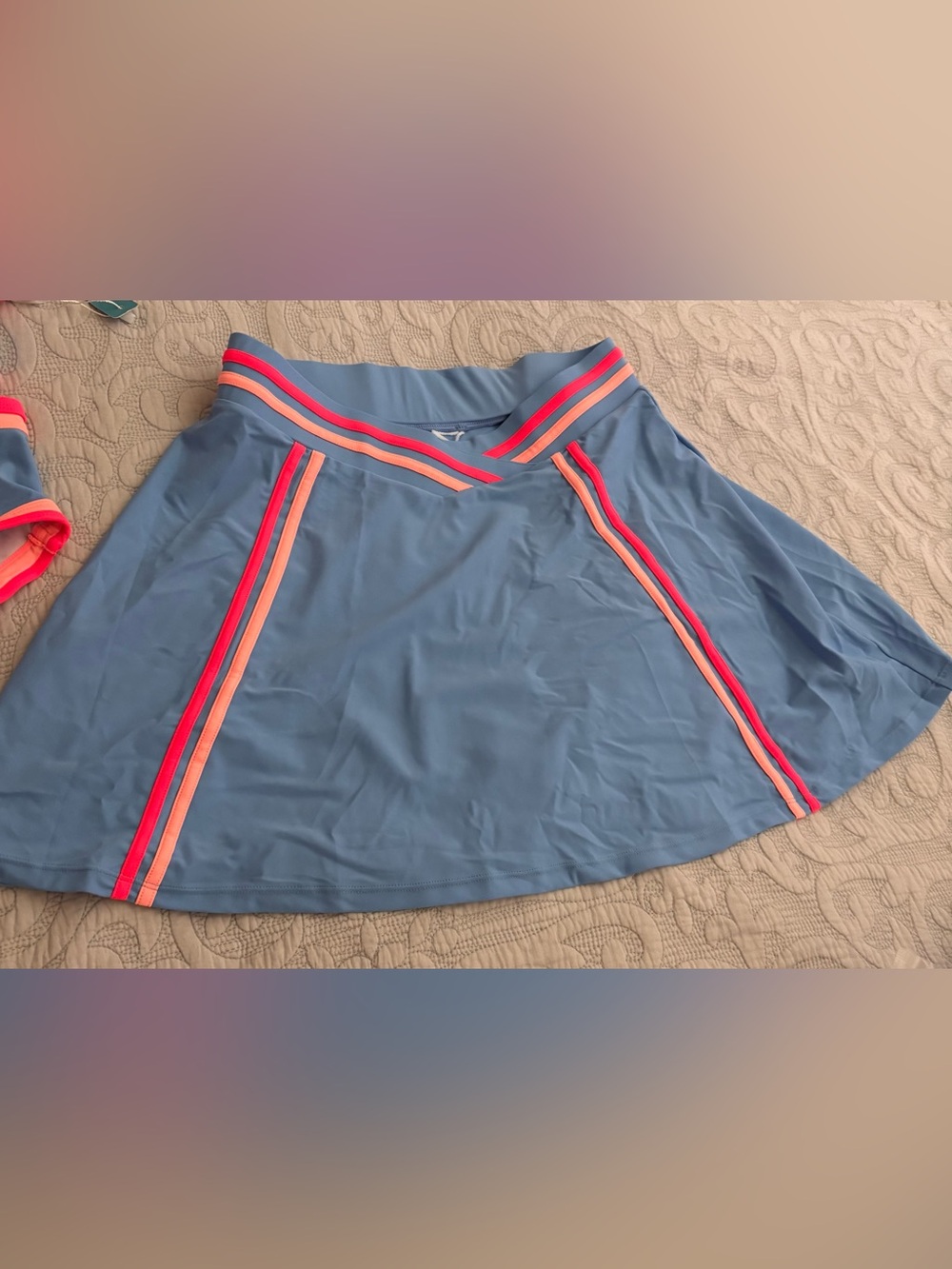 NWT PopVil 3 piece swim suit in blue, pink and orange size Medium. - Picture 4 of 7